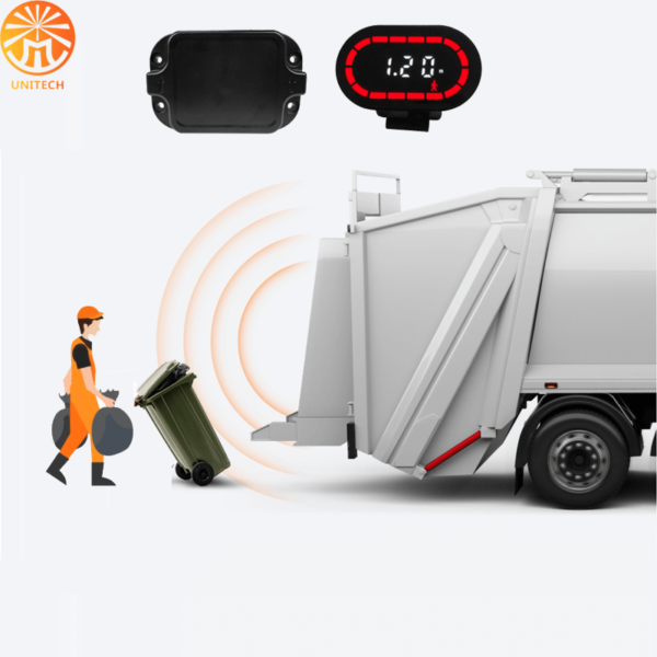 Refuse Waste Truck Garbage Truck Backup Radar and Safety DAF CF75 Garbage Truck Blind Spot Solutions